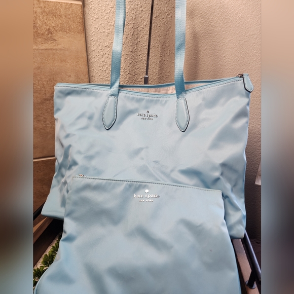 Kate Spade COA Mel Packable Nylon Tote Shoulder Bag with pouch - Picture 2 of 15